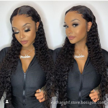 Wholesale Human Hair Extension Vendor Wig Brazilian Curly Wave Closure Wig Hd Frontal Wigs Human Hair Lace Front For Black Women